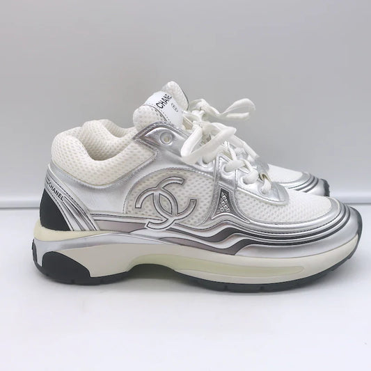 CC Logo Sneaker 'White Silver' Wmns