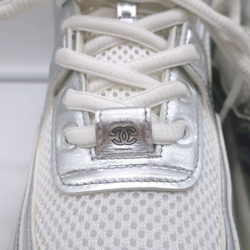 CC Logo Sneaker 'White Silver' Wmns